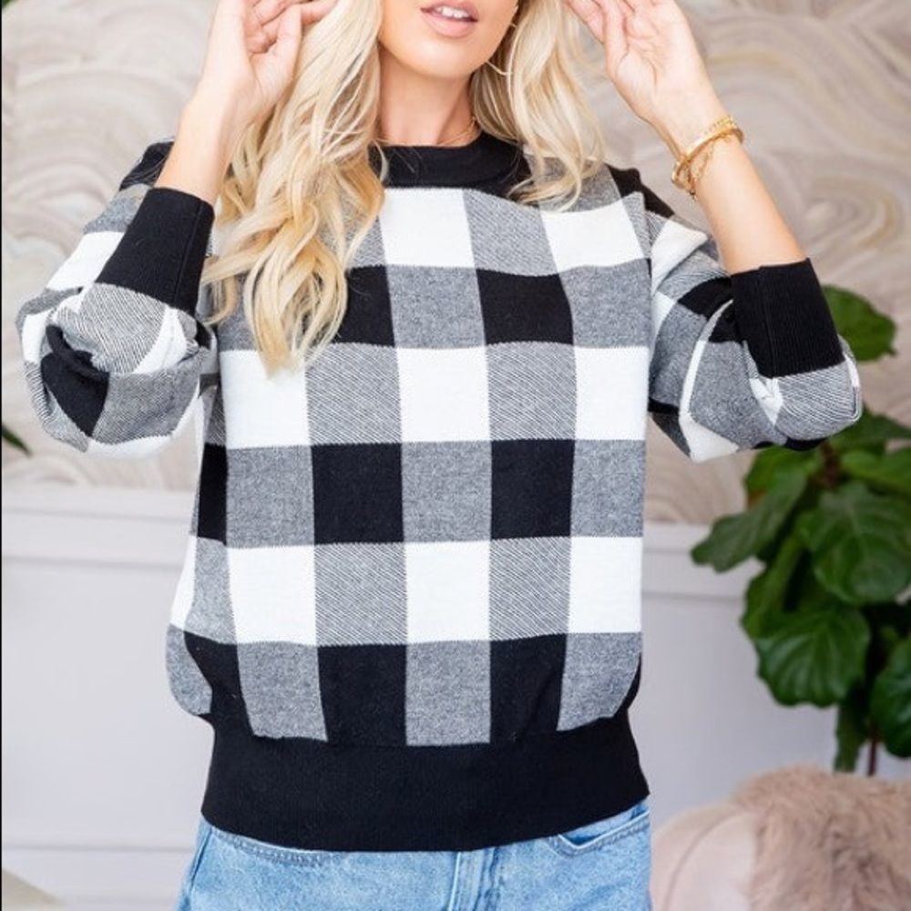 Plaid Soft Sweater